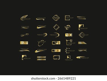 logo element set design, Collection of Abstract Creative Logo Branding and Badges vector design