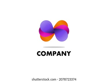 Logo Element Symbol Abstract Drop Shape Full Color Vector Illustration Template With Elegant Design Good For Any Industry