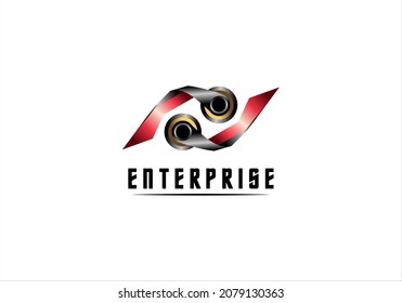Logo Element Symbol Letter N Headset Music Vector Illustration Template Good For Any Industry