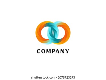 Logo Element Symbol Line Circle Infinite Vector Illustration Template With Elegant Design Good For Any Industry