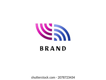 Logo Element Symbol Two Signal Vector Illustration Template Good For Any Industry