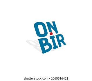 Logo element with words on bir