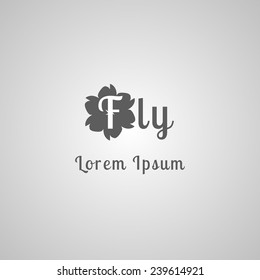 Logo element for your business design. Word 'fly'
