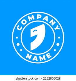 Elementos del logotipo: La letra "J" y una máscara de risa, un rostro humano.