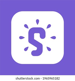 Logo elements: Letter 's', light bulb. Vector. 