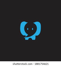 logo elephan icon templet vector