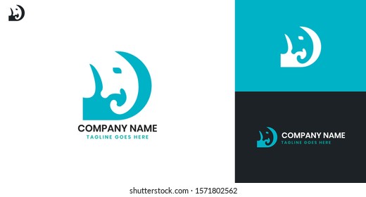 Logo Elephant - All elements on this template are editable with vector software.
