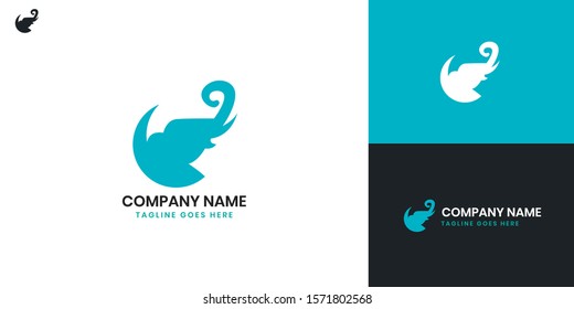 Logo Elephant - All elements on this template are editable with vector software.