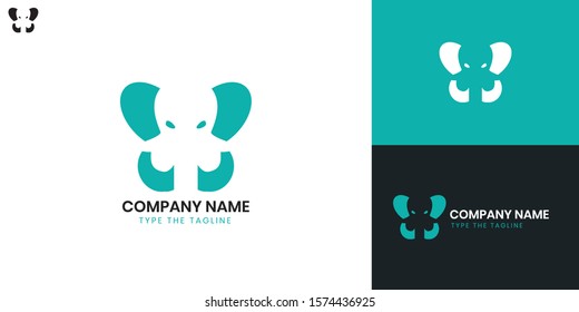 Logo Elephant - All elements on this template are editable with vector software.