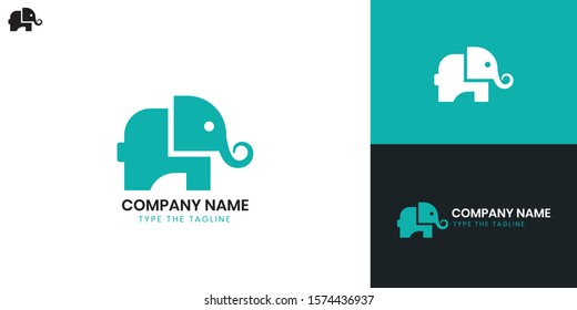 Logo Elephant - All elements on this template are editable with vector software.