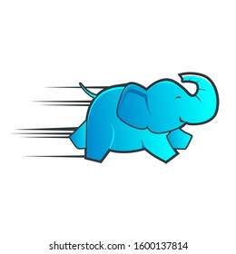 Logo Elephant, All elements on this template are editable with vector software