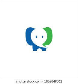 logo elephant icon template vector