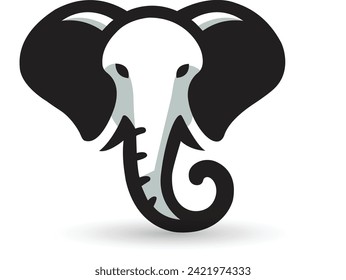 ilustración vectorial del icono del logotipo elefante para el diseñador.