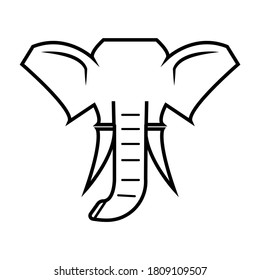 logo elephant with minimal concept design