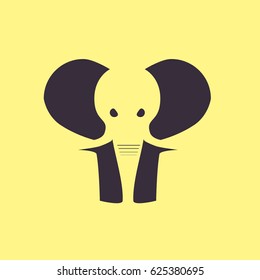 Logo of an elephant silhouette, vector elephant logo