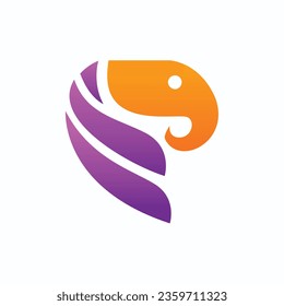 logo elephent animal vector icon templet