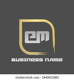 Logo EM Business Letter Logo Design With Simple style