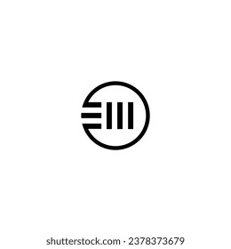 Logo em initial em management digital investing industrial brokers corporate design