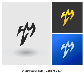 Logo EM Letter shape monogram style