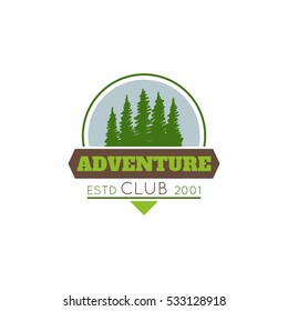 Logo, emblem Adventure club.