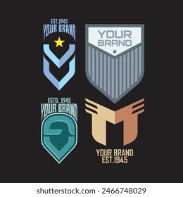 Logo Emblem Badge Concept Shape Vector Design
