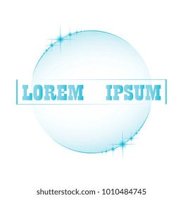 Logo. Emblem for business. White background with blue inscription