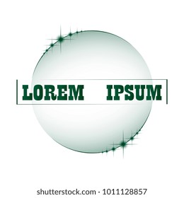 Logo. Emblem for business. White background with green inscription