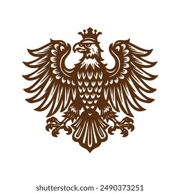 logo emblem coat of arms heraldic eagle .vector illustration