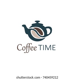 Logo Emblem Coffee On White Background Stock Vector (Royalty Free ...