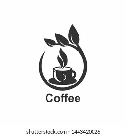 logo or emblem with fork and spoon for restaurant, cafe or bar