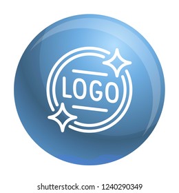 Logo emblem icon. Outline logo emblem vector icon for web design isolated on white background