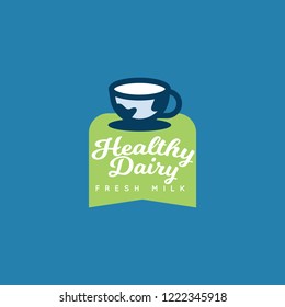 Logo Emblem Label Packaging Healthy Splash Cream Milk Liquid Yogurt
