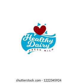 Logo Emblem Label Packaging Healthy Splash Cream Milk Liquid Yogurt
