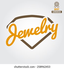 Logo, emblem, label, print, sticker or logotype elements for jewelry