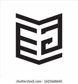 EG Logo Emblem Monogram With Shield Style Design Template Isolated On white Background