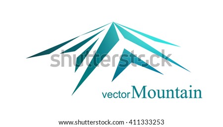 Logo emblem of snow mountain peak (Mont Blanc).