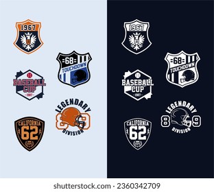 emblema de logotipo vector deportivo para concepto de diseño