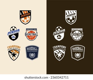 emblema de logotipo vector deportivo para concepto de diseño