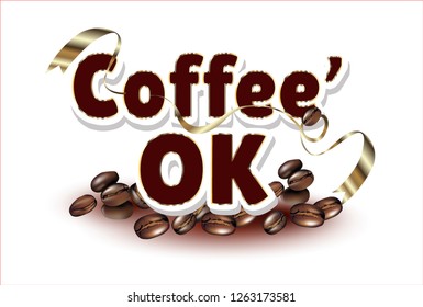 Logo, emblem, sticker for companies selling coffee.Abstract, vector image.