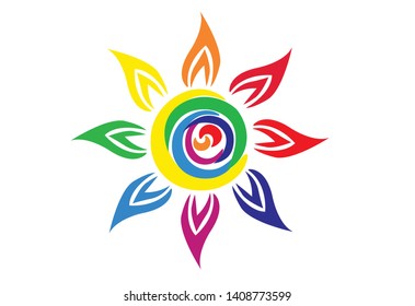 Logo emblem or sun design for use in various projects