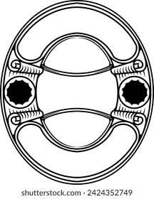 Plantilla de logotipo de dibujo a mano en blanco ilustración vectorial 