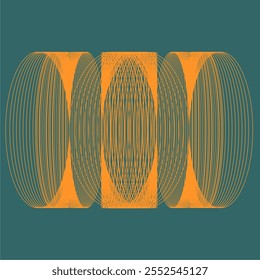 Logo emblem thin lines ellipse