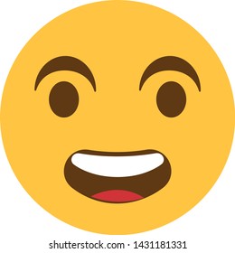 Logo Emoji Impressed isolated on White Background 