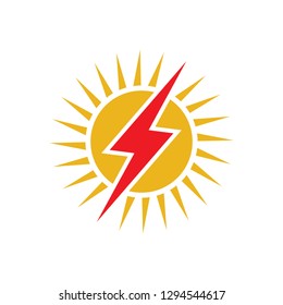 logo energy sun vector icon