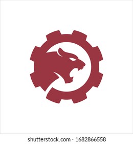 Logo engine combination gear and tiger
