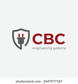 Logo for an engineering company, electricity cord