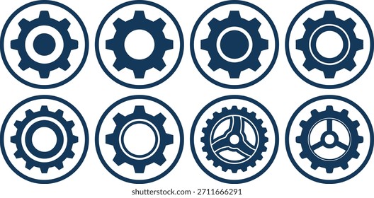 Logo Engrenage Tool Icons Set 
