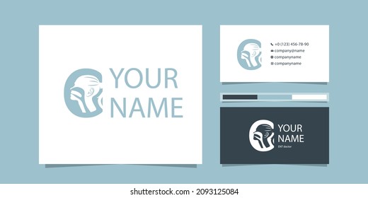 logo for ENT. the letter C depicts a girl in profile
