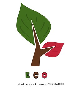 Logo of the environmental quality standard of products. Isolated vector on a white background.