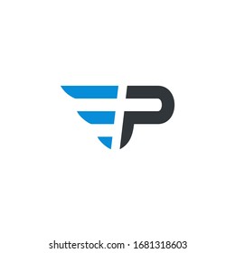 logo ep design vector modern graphic